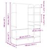 vidaXL Suporte para Roupas Carvalho Marrom 120 x 44 x 160 cm