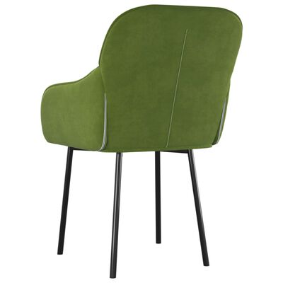 vidaXL Cadeiras de jantar 2 pcs veludo verde-claro
