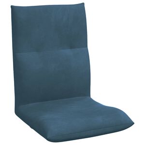 vidaXL Cadeira de ch&atilde;o ajust&aacute;vel Azul Veludo