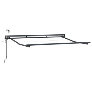 vidaXL Moldura de Toldo El&eacute;trico com LEDs Antracite 2,5 x 2 m Alum&iacute;nio