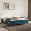 vidaXL Estrutura de cama com molas 160x200 cm veludo azul-escuro