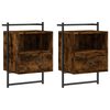 vidaXL Mesas cabeceira 2 pcs 40x30x61cm deriv. madeira carvalho fumado