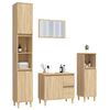 vidaXL 4 pcs conj. m&oacute;veis casa banho derivados madeira carvalho sonoma