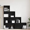 vidaXL Gabinete de Livros Carvalho Preto 155 x 24 x 160 cm