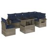 vidaXL Conjunto de sof&aacute; de jardim com 7 pe&ccedil;as e almofadas em rattan sint&eacute;tico cinza