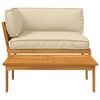 vidaXL Conjunto de Sof&aacute;s Liso 2 pcs Bege Madeira S&oacute;lida de Ac&aacute;cia