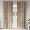 vidaXL Cortinas de Veludo 2 pcs champanhe 260 x 140 cm Veludo