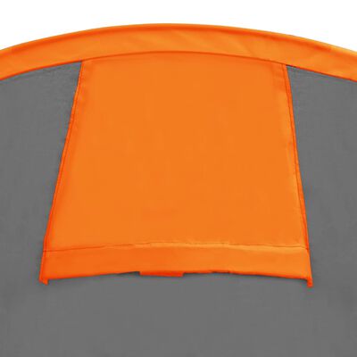 vidaXL Tenda de campismo para 4 pessoas cinzento e laranja