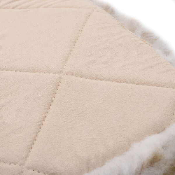 vidaXL Almofadas cadeira 2 pcs 40x40cm pele carneiro castanho mesclado