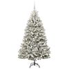 vidaXL &Aacute;rvore de Natal Artificial Verde e Branco 180 cm PVC e Metal