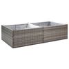 vidaXL Vaso/floreira de jardim 157x80x40 cm vime PE cinzento