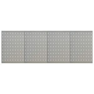 vidaXL Placas perfuradas de parede 4 pcs 40x58 cm a&ccedil;o