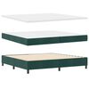 vidaXL Cama Box com colch&atilde;o Verde Escuro 200 x 200 cm Veludo