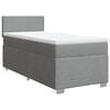 vidaXL Cama com molas/colch&atilde;o 90x200 cm tecido cinza-claro