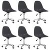 vidaXL Cadeiras de jantar girat&oacute;rias 6 pcs PP cinzento-claro