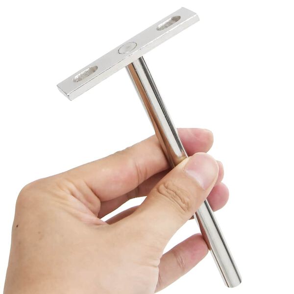 vidaXL Suportes de prateleira flutuantes 12pcs invis&iacute;vel &Oslash;10x150 mm