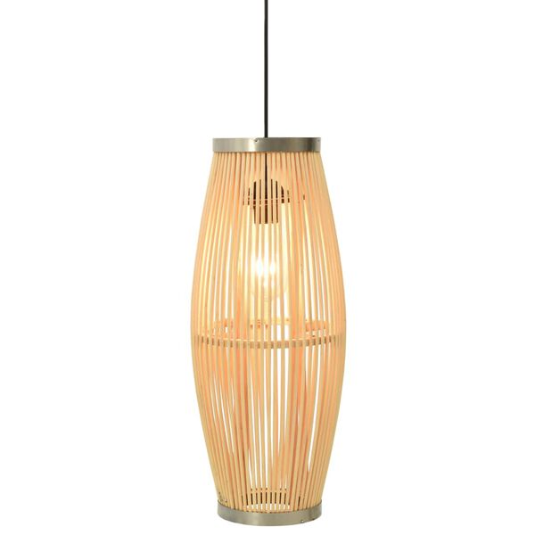 vidaXL Candeeiro suspenso oval 40 W 23x55 cm E27 salgueiro