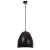 vidaXL Candeeiro suspenso industrial redondo 25 W 42 cm E27 preto