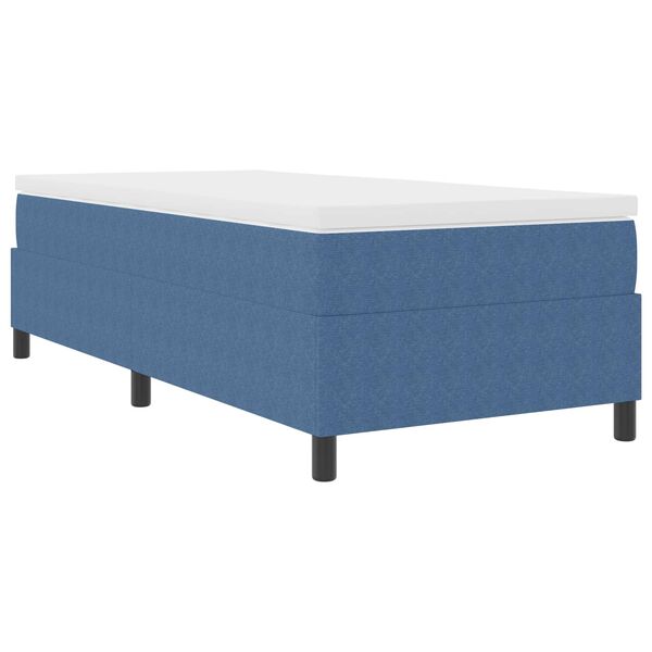 vidaXL Cama Box Azul 90 x 190 cm Tecido de veludo c&ocirc;tel&eacute;