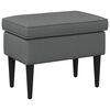 vidaXL Pufe para os P&eacute;s Cinzento-Escuro 55 x 35 x 41 cm Tecido