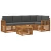 vidaXL Conjunto de Sof&aacute;s para Exterior 6 unid. Natural e Antracite