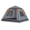 vidaXL Tenda campismo c&uacute;pula 5 pessoas liberta&ccedil;&atilde;o r&aacute;pida cinza/laranja