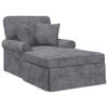 vidaXL Chaise Lounge com Saia Cinzento-Escuro 157 x 91 x 91 cm ARES