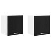 vidaXL Arm&aacute;rio suspenso 2 pcs Carvalho Preto e Branco 40 x 31 x 40 cm
