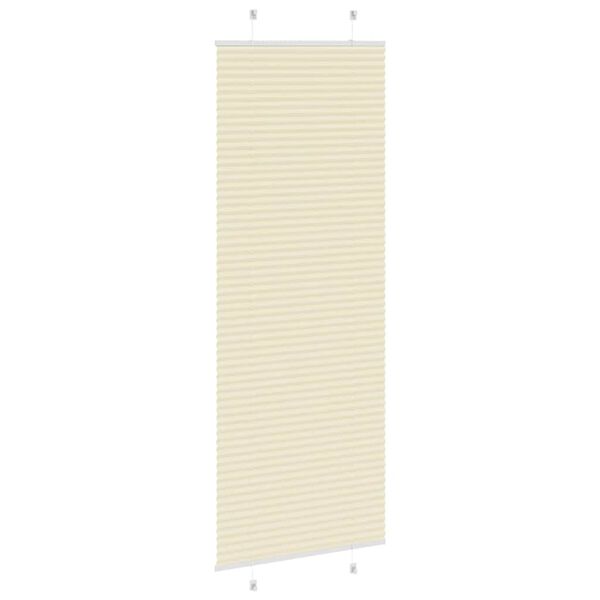 vidaXL Creme Plissada Cega 70x200 cm Largura Tecido 69,4 cm Poli&eacute;ster