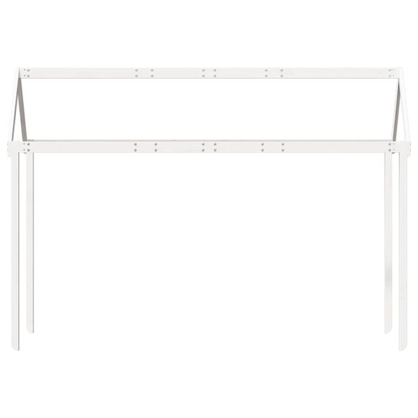 vidaXL Telhado de cama infantil 217x85,5x154 cm pinho maci&ccedil;o branco