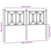 vidaXL Cabeceira de cama 140 cm metal preto