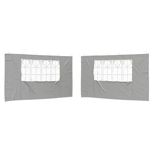 vidaXL Lateral de Tenda para Festa 2 unid. 400 x 195 cm Cinzento-claro