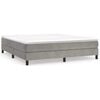 vidaXL Estrutura de cama com molas 180x200 cm veludo cinzento-claro