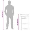 vidaXL Sapateira 63x24x104 cm derivados de madeira sonoma cinza