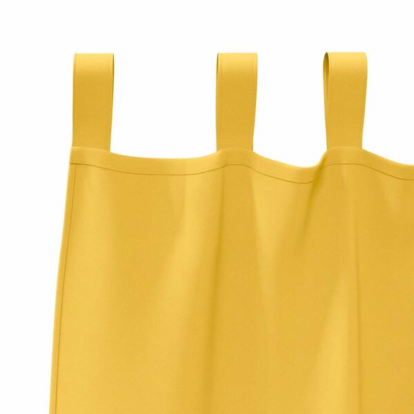 vidaXL Cortinas Blackout com Argolas 2 pcs Amarelo Mostarda