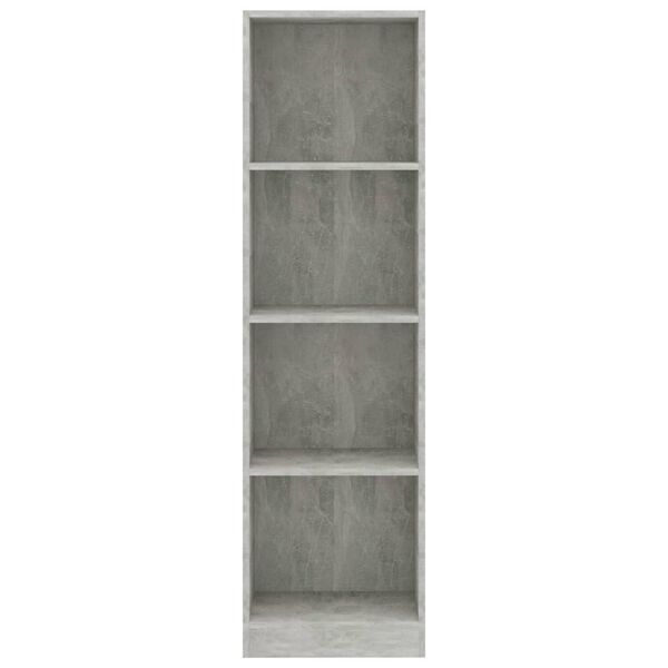vidaXL Estante 4 prateleiras 40x24x142 cm contrapla. cinzento cimento
