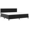 vidaXL Cama Box com colch&atilde;o Preto 200 x 200 cm Couro sint&eacute;tico