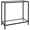 vidaXL Mesa consola 80x35x75 cm vidro temperado transparente