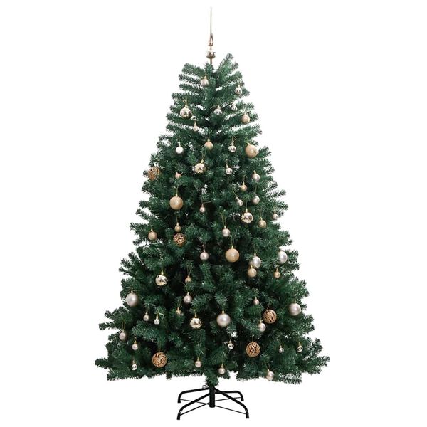 vidaXL &Aacute;rvore Natal artificial articulada c/ 300 luzes LED+bolas 180cm