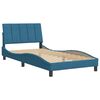 vidaXL Estrutura de cama sem colch&atilde;o Hanko 100x200 cm veludo azul