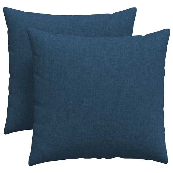 vidaXL Travesseiros de Sof&aacute; 2 pcs Azul 45 x 45 cm tecido