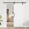 vidaXL Porta Deslizante Branco e Preto 83 x 211 cm