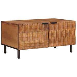vidaXL Mesa de centro Castanho 80 x 50 x 40 cm Madeira de manga maci&ccedil;a