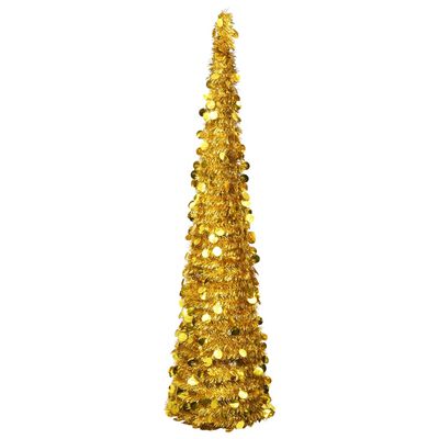 vidaXL Árvore de Natal pop-up artificial 180 cm PET dourado