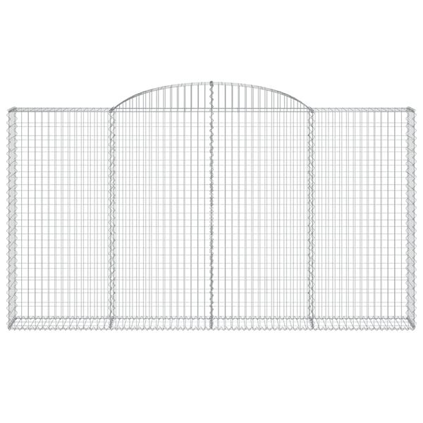 vidaXL Cestos gabião arqueados 6pcs 300x30x160/180cm ferro galvanizado