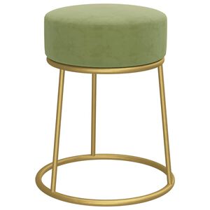vidaXL Banqueta redonda veludo cor mostarda