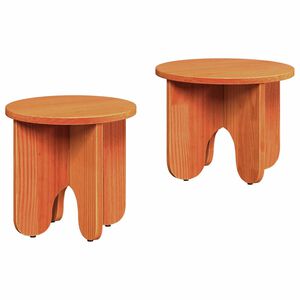 vidaXL Mesa de centro 2 unid. Marrom Cera 39,5 x 39,5 x 30 cm