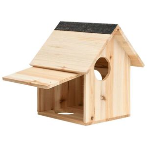 vidaXL Casa para esquilos 26x25x29 cm madeira de abeto maci&ccedil;a