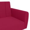 vidaXL Sof&aacute;-cama de 2 lugares veludo vermelho tinto