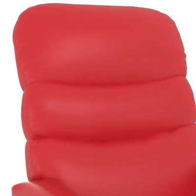 vidaXL Cadeira de massagens couro artificial vermelho